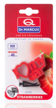 Dr. Marcus  Gaisa atsvaidzinātājs CITY I love my car STRAWBERRIES
