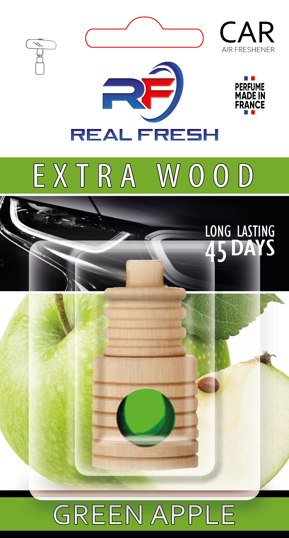 REAL FRESH Extra Wood GREEN APPLE 5ml.