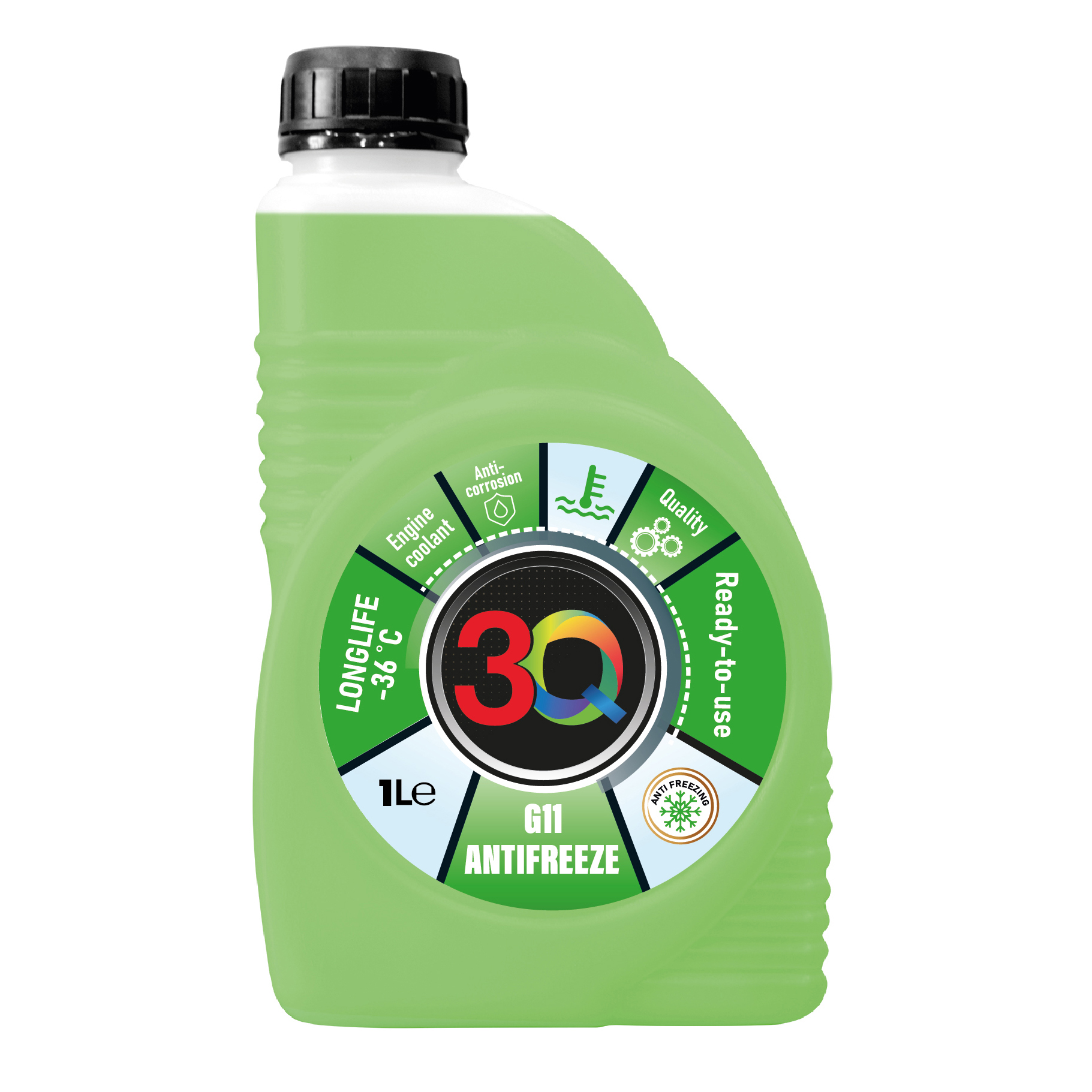 3Q Antifreeze -36C Zaļš 1L