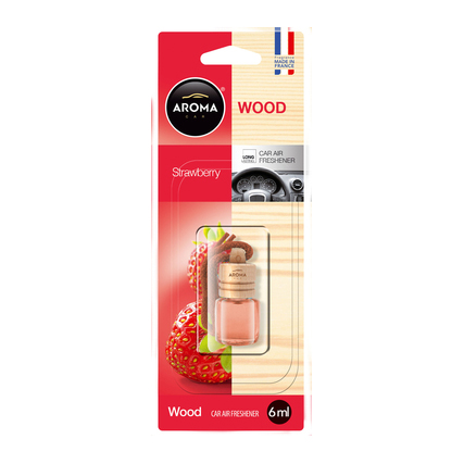 AROMA Gaisa atsvaidzinātājs Wood 6ml pudelīte Strawberry