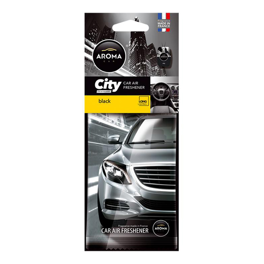 AROMA Gaisa atsvaidzinātājs- lapiņa  City Card  Black
