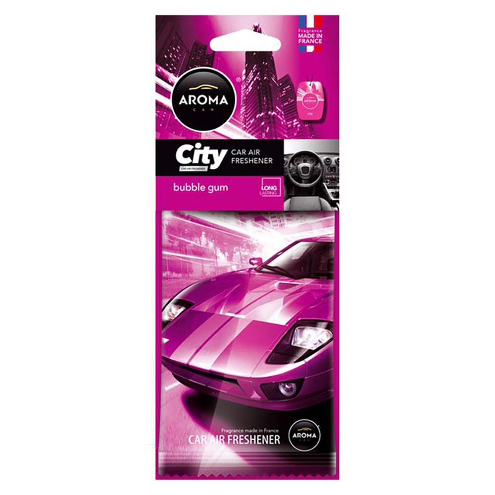 AROMA Gaisa atsvaidzinātājs- lapiņa  City Card  Bubble gum
