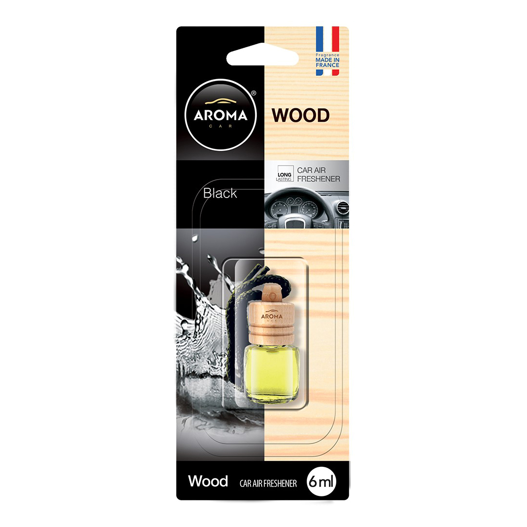 AROMA Gaisa atsvaidzinātājs Wood 6ml pudelīte Black