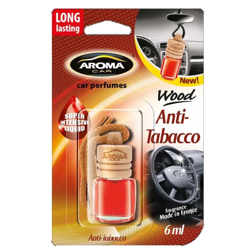 AROMA Gaisa atsvaidzinātājs Wood 6ml pudelīte Anti tabaco
